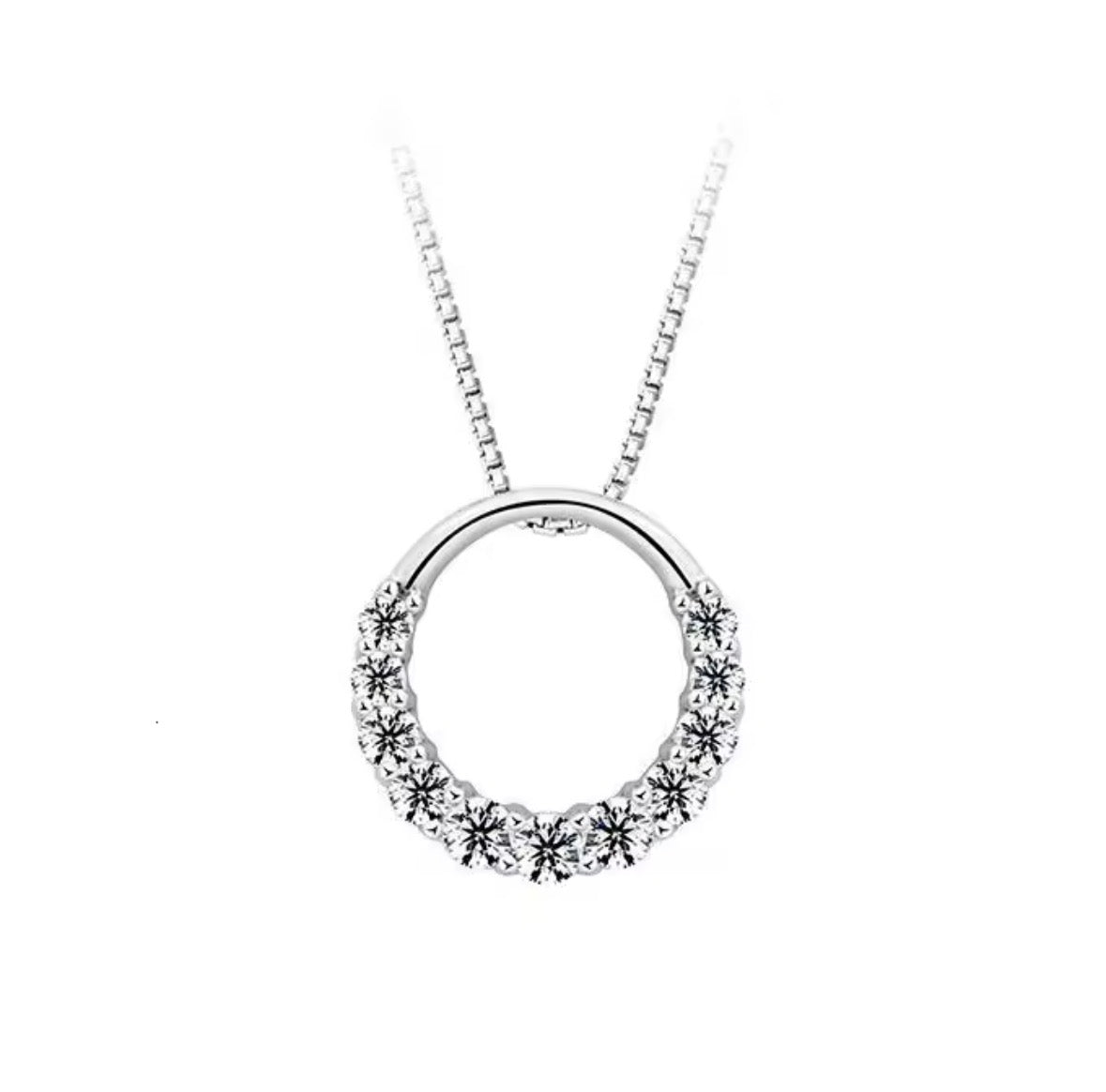 Silver diamond chain